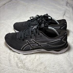 ASICS Gel Nimbus 24 Men's Running Shoes, Black/White Size 11.5 US 46 EURO